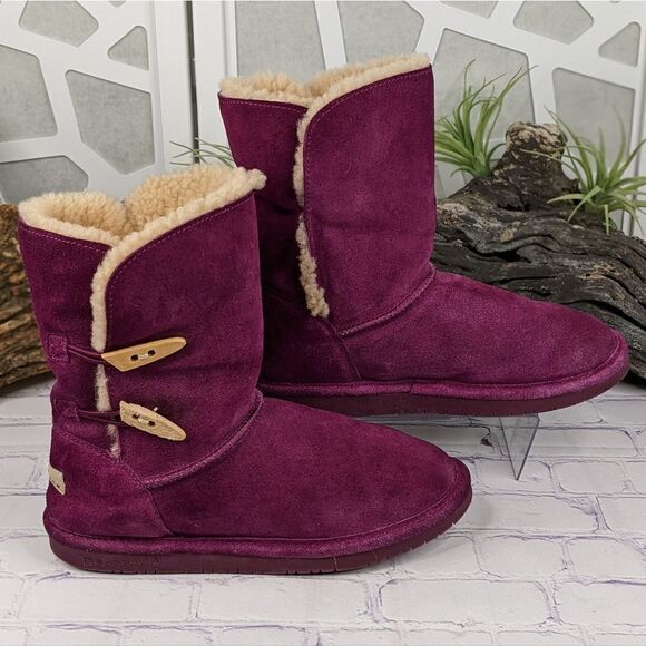Bearpaw Abigail Boots - Plum Deep Purple - Picture 3 of 12